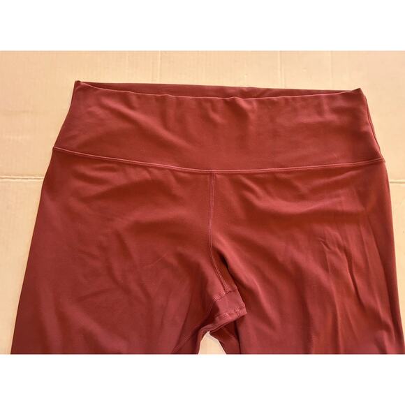 Lululemon Align Rust Burgundy Sz 18 High Rise Nulu Leggings Yoga Cropped 23” - Picture 5 of 8